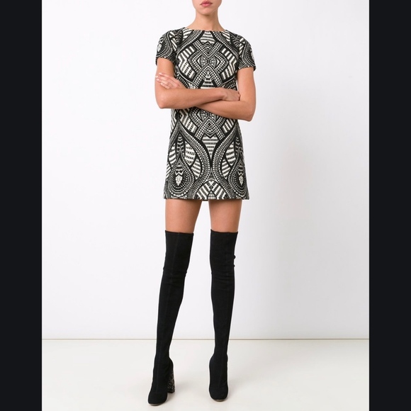 Alice + Olivia Geometric Pattern Mini Dress - Picture 2 of 4